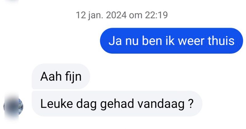 Hier weer iemand met vet veel doorzettingsvermogen die niet echt snapt wanneer hij moet stoppen met 'hey' zeggen (15 screens)