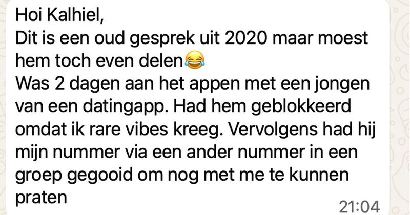 Wanhopige jongen van dating app die al geblokkeerd wil nog 1 kans en haalt alles uit de kast om alsnog een afspraakje te regelen (14 screens)