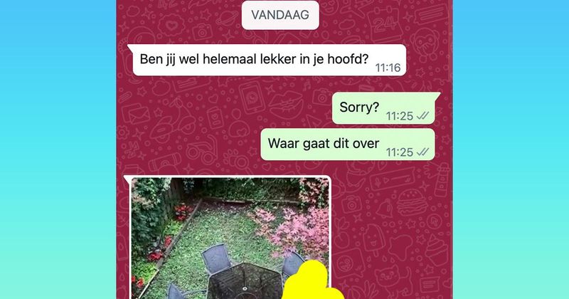 Buurman flipt helemaal de pan uit vanwege een oppashond die drie keer blaft (9 screens)