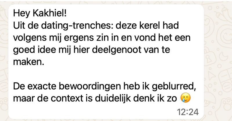 Hier weer iemand in een dating-app die niet weet hoe je normaal tegen vrouwen moet praten (4 screens)