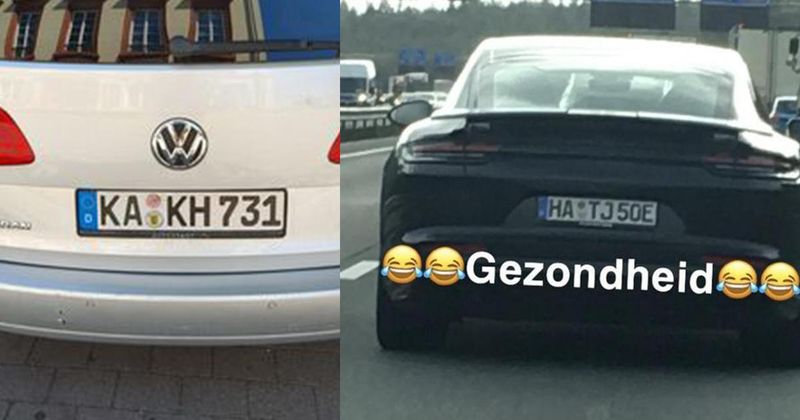 28 kentekenplaten waarmee er tenminste nog iets te lachen valt op de snelweg