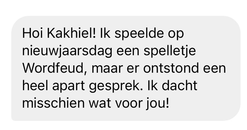 Hier weer iemand die Wordfeud verwart met een of andere datingsite (7 screens)