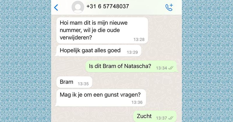 Nepzoon krijgt extra veel geld omdat Winston Gerschtanowitz halverwege het gesprek ineens voor de deur staat met een geldprijs (10 screens)