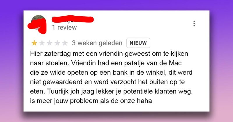 20 vet grappige reviews van meubelzaken