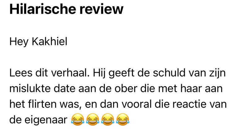 Ober krijgt de schuld van deze mislukte date en dit is hoe de eigenaar van het restaurant erop reageert 