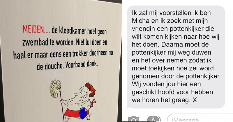 20 mensen die er nogal een rare manier van communiceren op nahouden