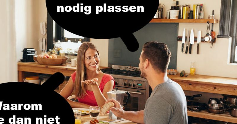 Er zit een spin op het toilet