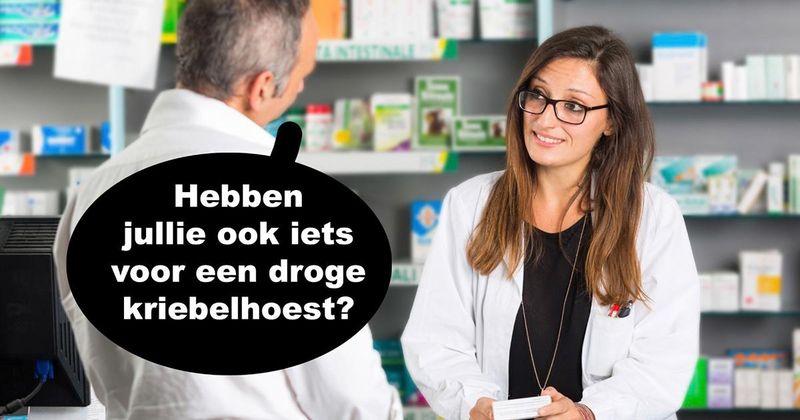 Bij deze apotheek is de juiste woordkeuze erg belangrijk (7 screens)