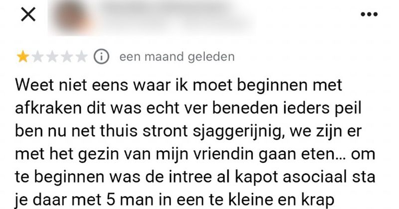 Deze restauranteigenaar reageert erg sportief op een review waarin zijn zaak compleet de grond in wordt geboord 