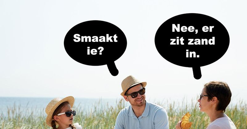 Op het strand eten