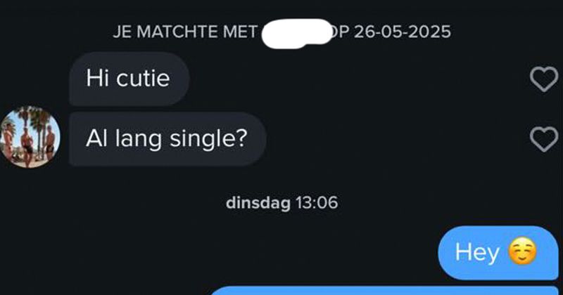 Hier weer een gast op Tinder die helaas niet echt goed is in normale gesprekken voeren (6 screens)