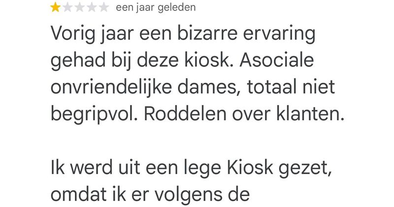 Deze Kiosk in Harderwijk kun je beter overslaan als je zin hebt om met respect behandeld te worden (9 reviews)