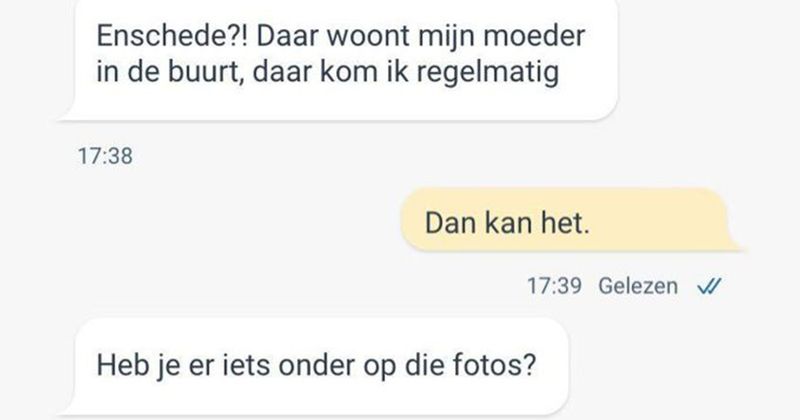 Dit soort berichten kun je blijkbaar verwachten als je kleding verkoopt via Marktplaats met foto's van jezelf erbij (29 screens)