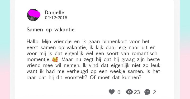 19 forumberichten van mensen die even wat advies nodig hebben