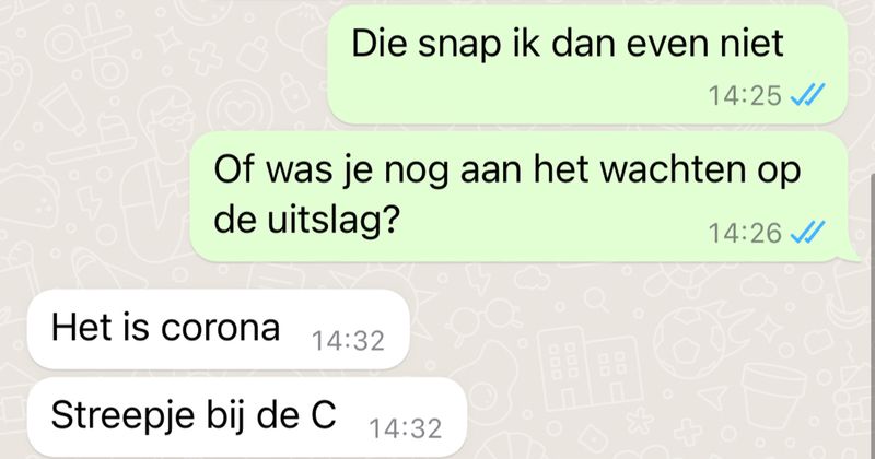 Werknemer denkt slim te zijn door zichzelf ziek te melden met een foto van een corona zelftest maar snapt helaas niet echt hoe die dingen werken (5 screens)
