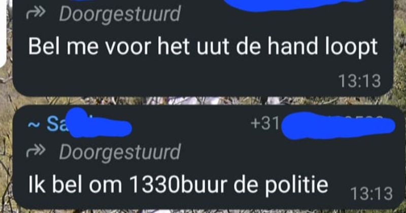 De kerststemming is in dit buurt-app-gesprek helaas ver te zoeken. 'Bel me voor het uut de hand loopt' (10 screens)