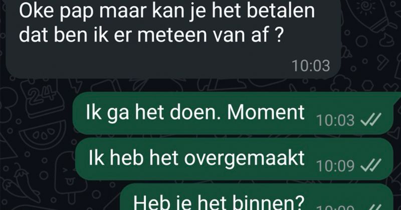 Hier weer een WhatsApp-oplichter die lekker lang aan het lijntje gehouden wordt (10 screens)