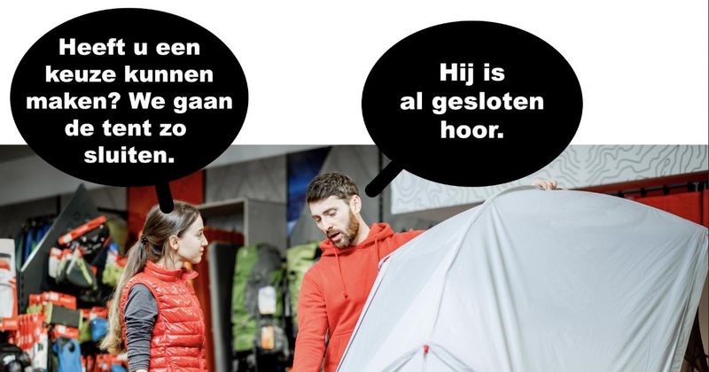 De tent sluiten
