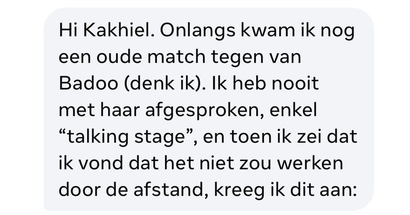 Vrouw wordt op hele nette manier afgewezen op dating-app en gaat er vervolgens nogal dramatisch mee om (5 screens)