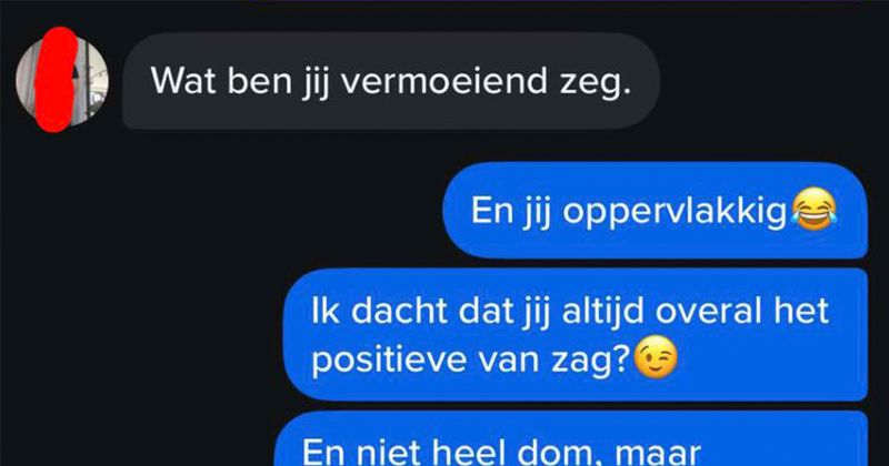 Gast op Tinder die zichzelf 'anders dan anderen' noemt kan niet echt uitleggen wat hem dan precies anders maakt (8 screens)